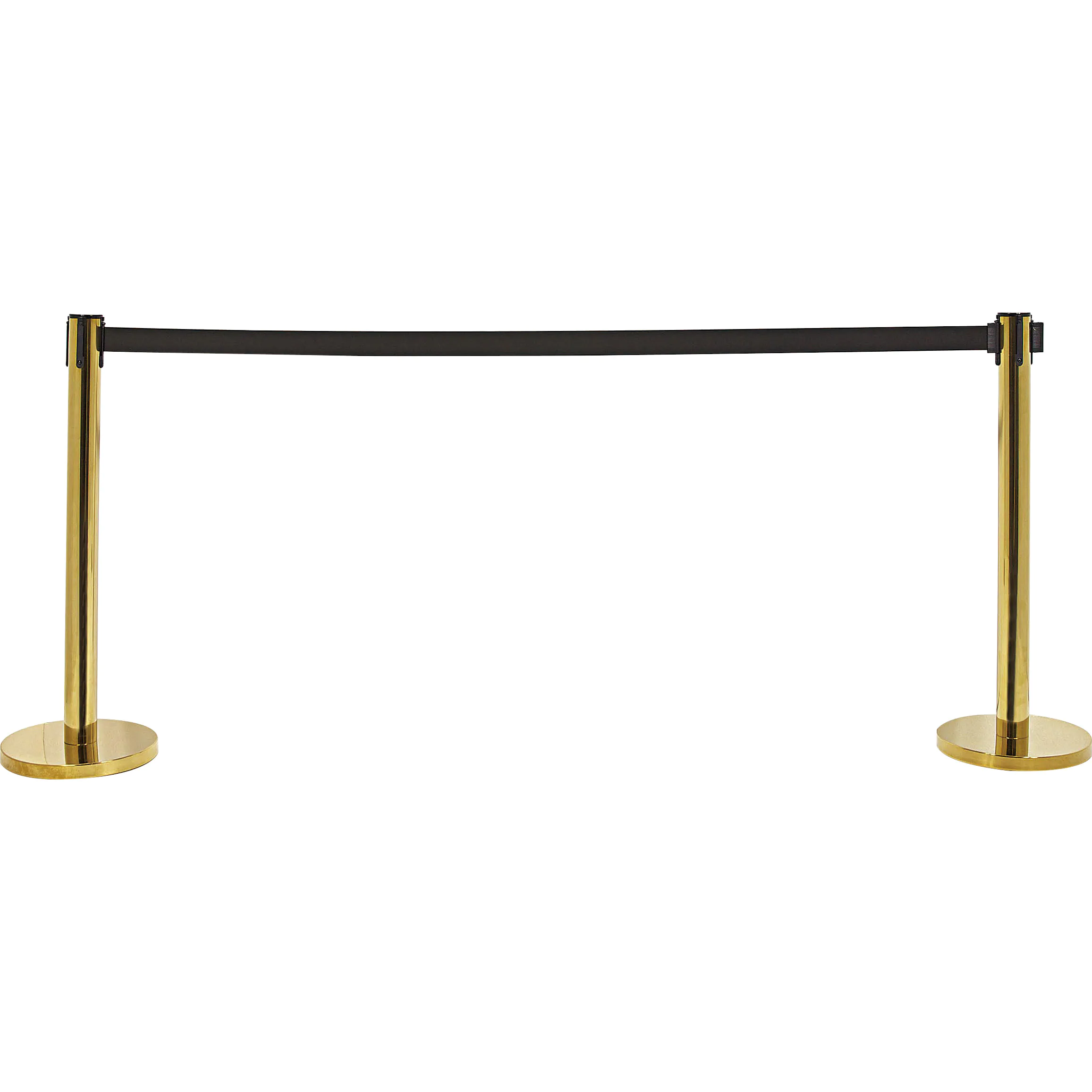 Golden Retractable Belt Barrier Queue Stanchion